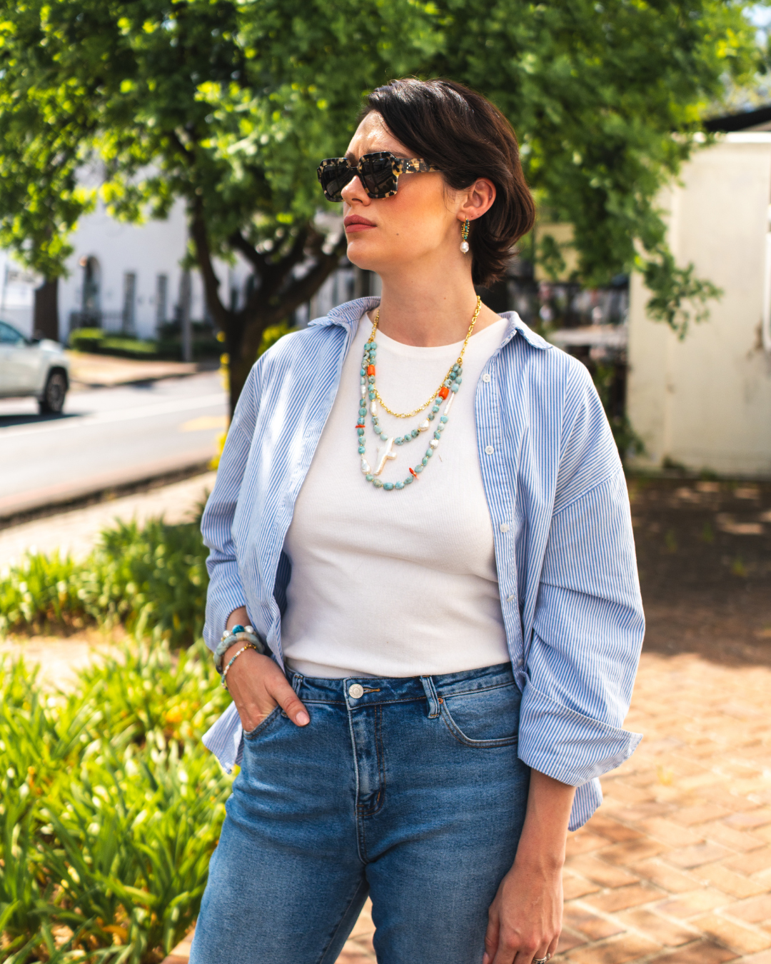 Coastal Layers Statement Necklace