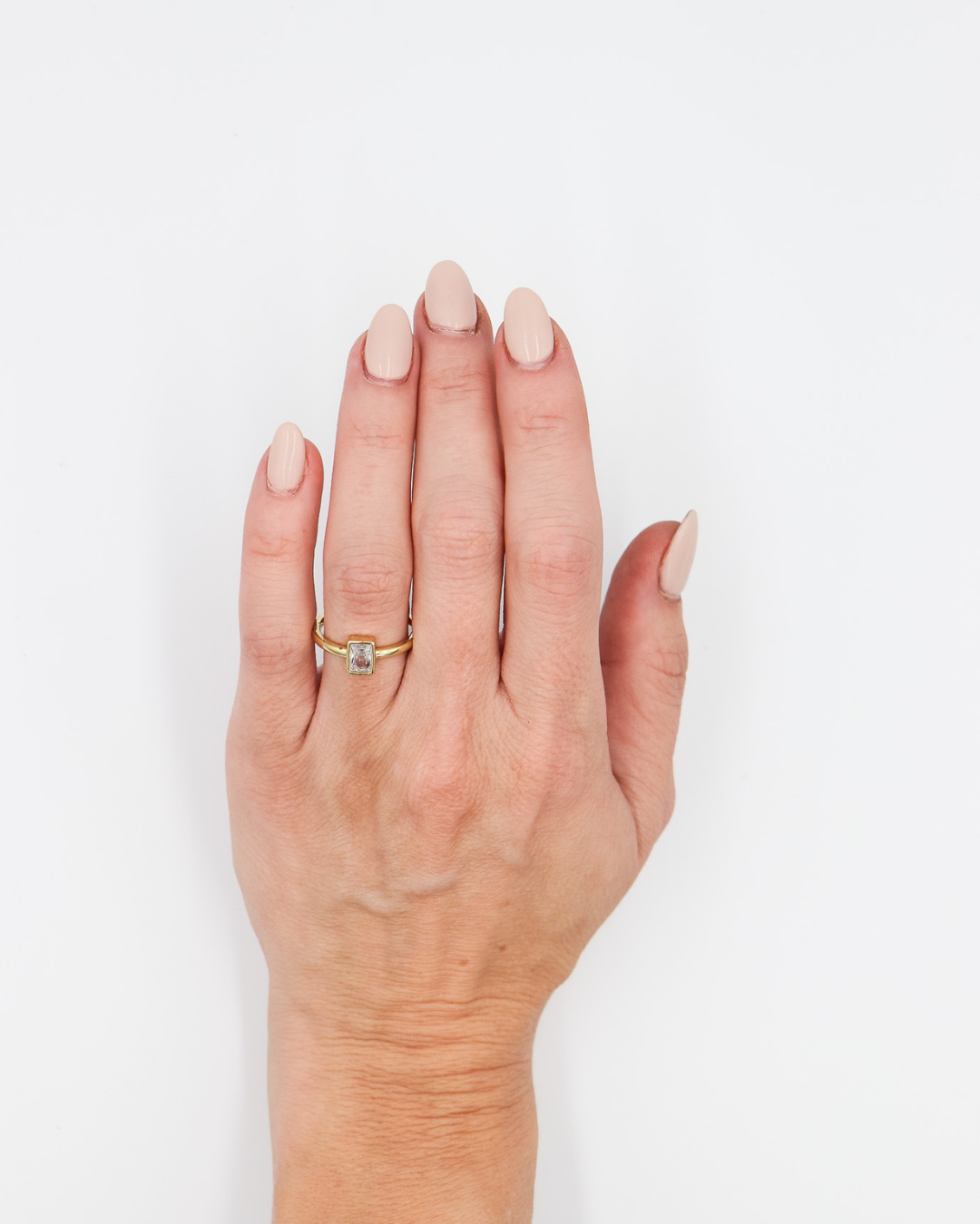 Emerald Cut Crystal Ring