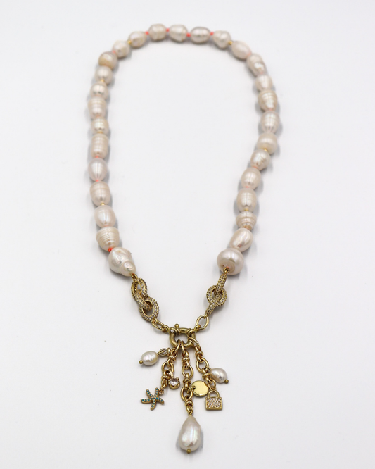 Pearl Charm Necklace