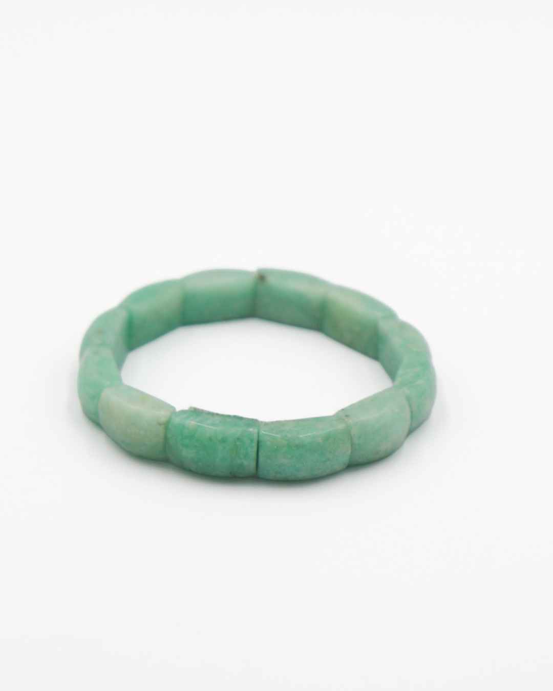 Amazonite Tube Bead Stretch Bracelet